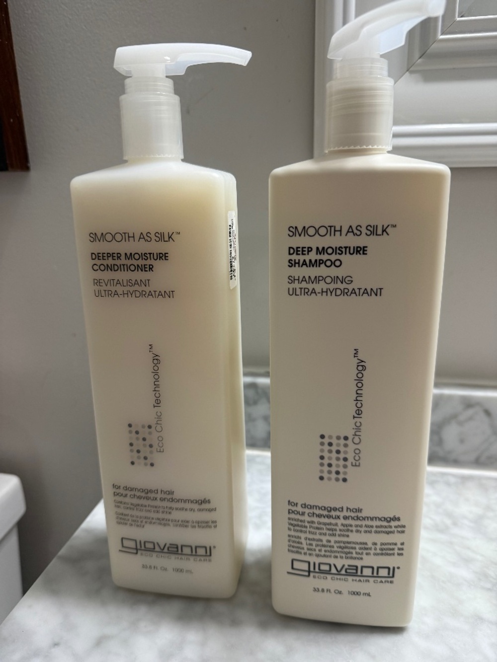 Giovanni Smooth as Silk Shampoo Conditioner Set